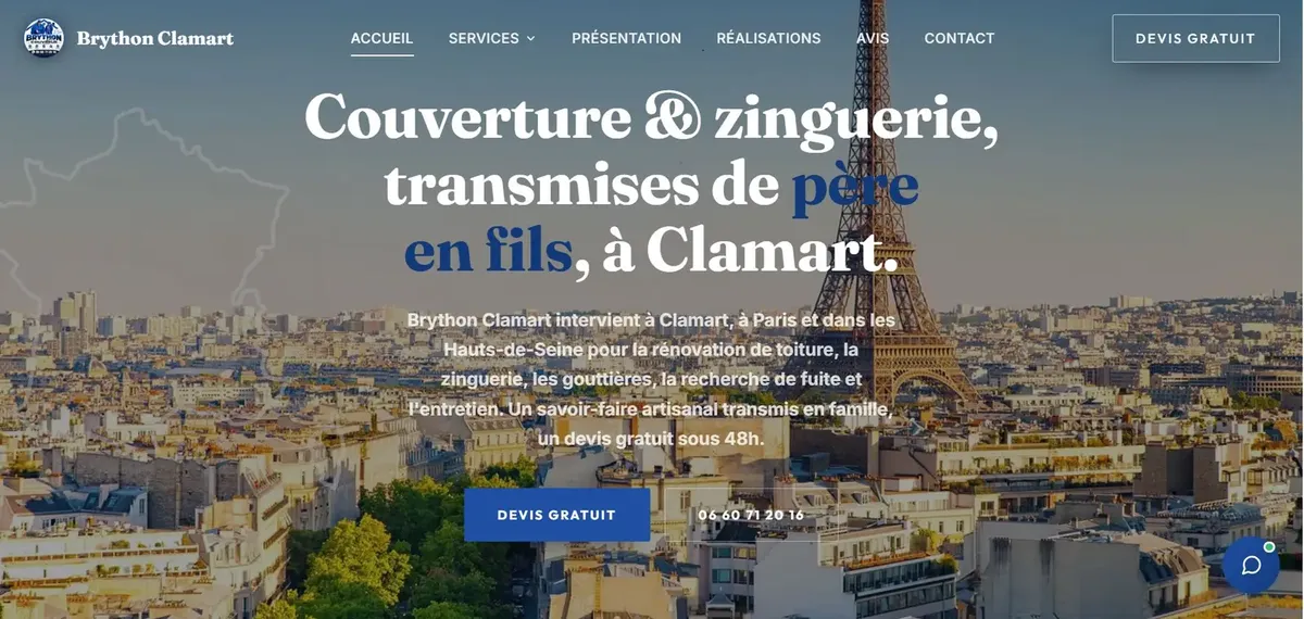 Page d'accueil du site Brython Clamart