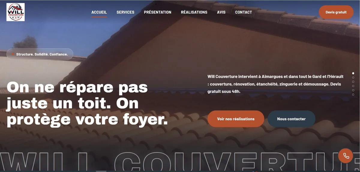 Page d'accueil du site Will-Couverture